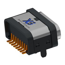 XB-TYPE C 8P-3 USB wasserdicht TYPE C 8P SMD Board wasserdichter weiblicher Sitz L=7,5mm (mit Stahlblech) Schale 2-polige Steckplatine